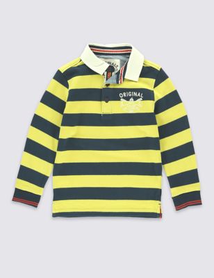 Pure Cotton Striped Rugby Top &#40;3 Months - 3 Years&#41;